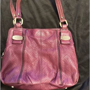 B. Makowsky maroon shoulder bag